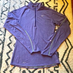Nike long sleeve dry fit purple running top